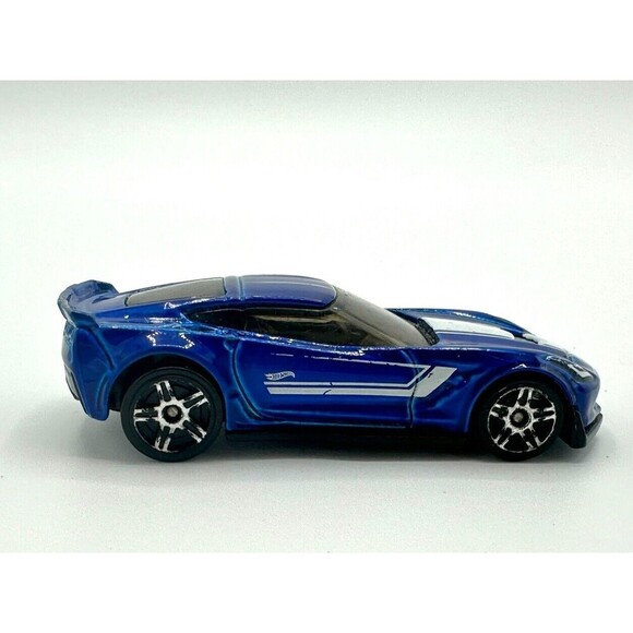 Hot Wheels Corvette  C7 Z06 GM NAVY BLUE  WHITE STRIPES - Picture 2 of 6
